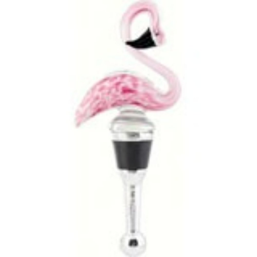 Glass Wine Stopper - Flamingo
